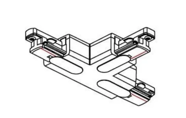 Wever & Ducré - 1-Fase Track T-Connector Zwart - 90014011