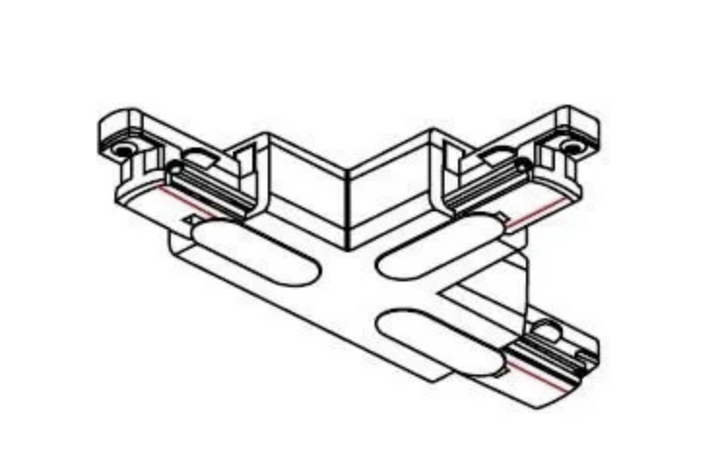 Wever & Ducré - 1-Fase Track T-Connector Zwart - 90014011-E⚡shock