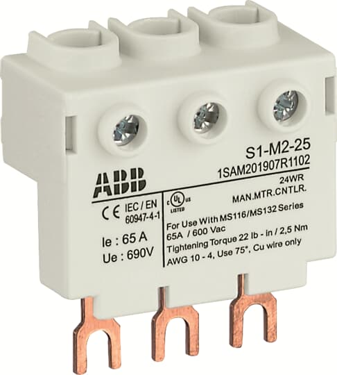 ABB - Voedingsblok S1 65A Hoge Vorm 16/25Mm - 1SAM201907R1102-E⚡shock