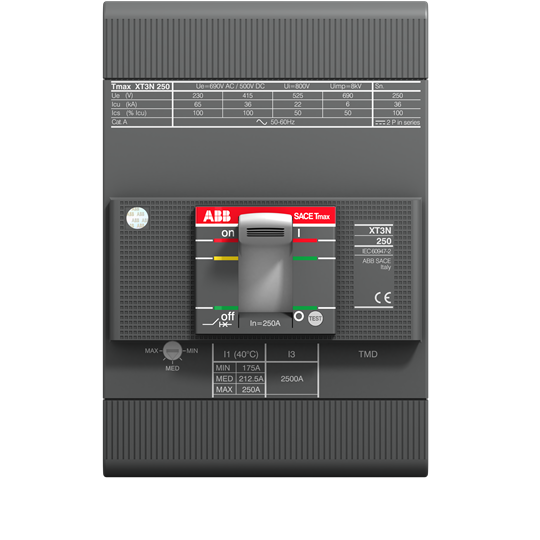 ABB - Xt3N 250 Ma 100 Im=600...1200 3P F F - 1SDA068071R1-E⚡shock