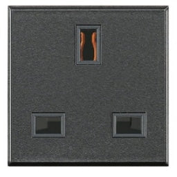 Bticino - AXOLUTE PRISE DE COURANT BS 2 MODULES FONCEE - HS4150-E⚡shock