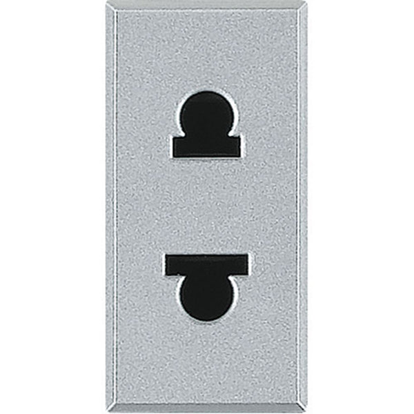 BTICINO - AXOLUTE STOPCONT. 2P 16A/127V USA/EURO LICHTGRIJS 1 MOD - HC4125-E⚡shock