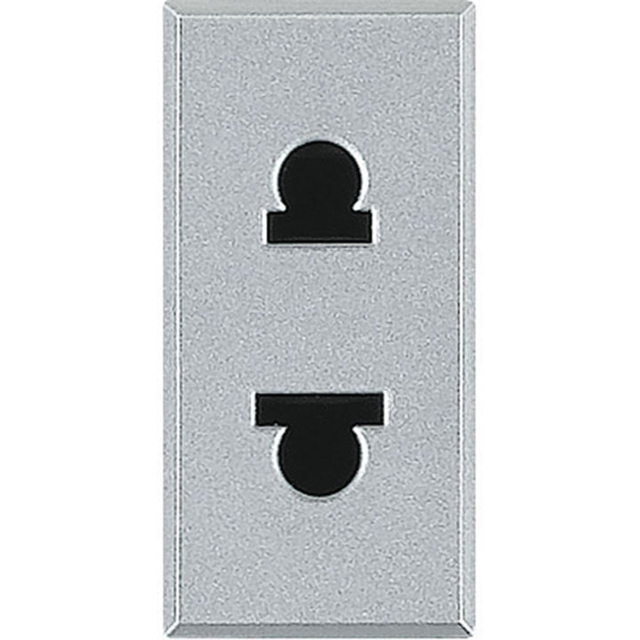 BTICINO - AXOLUTE STOPCONT. 2P 16A/127V USA/EURO LICHTGRIJS 1 MOD - HC4125-E⚡shock