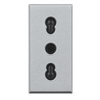 BTICINO - AXOLUTE-STOPCONT.2P+A 1 MODULE 10/16A 250V 19/26MM/LICHT - HC4180-E⚡shock