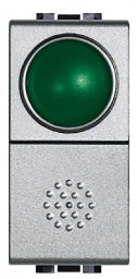 Bticino - DRUKKNOP LIGHT TECH 10A-250V-1P(NO)- GROENE VERKL. - NT4038V-E⚡shock