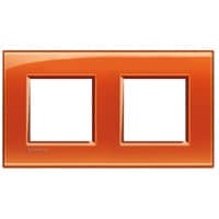Bticino - LL-Rechthoek. afdekpl. 2x2 mod oranje - LNA4802M2OD-E⚡shock