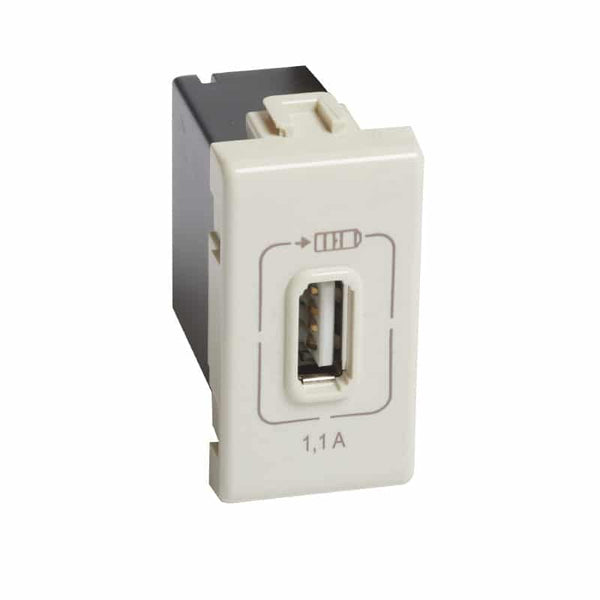 Bticino - Magic USB-lader 1.1A 1 module - A5285C1-E⚡shock
