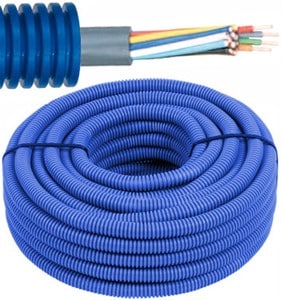 FLEX - Voorbedrade buis - SVV kabel 12 x 0,8 mm² - blauwe buis Ø 16 mm - FESVV12-E⚡shock