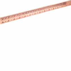 Hager - Geperforeerde Cu-baar 50 x 10mm, met schroefdraad M10, lengte 1750 mm - UC844E-E⚡shock