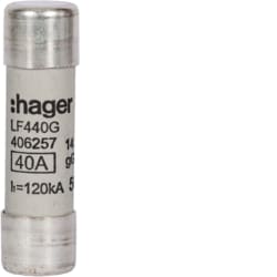 Hager - Industriële smeltpatroon 14x51 gG 40A - LF440G-E⚡shock