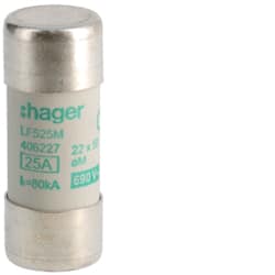 Hager - Industriële smeltpatroon 22x58 aM 25A - LF525M-E⚡shock