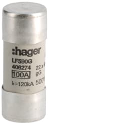 Hager - Industriële smeltpatroon 22x58 gG 100A - LF590G-E⚡shock