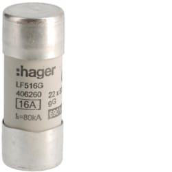 Hager - Industriële smeltpatroon 22x58 gG 16A - LF516G-E⚡shock