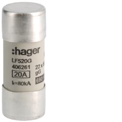 Hager - Industriële smeltpatroon 22x58 gG 20A - LF520G-E⚡shock