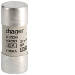 Hager - Industriële smeltpatroon 22x58 gG 32A - LF532G-E⚡shock