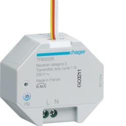 Hager - RF-ingangsmodule voor inbouw 2 ingangen 230V Quicklink Knx - TRB302B-E⚡shock