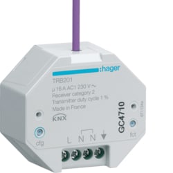 Hager - RF-ontvanger voor inbouw ON/OFF 16A Quicklink Knx - TRB201-E⚡shock