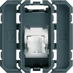 Hager - Stopcontact RJ45 gallery cat.6 UTP 2M 45° gedraaid - WXF230-E⚡shock