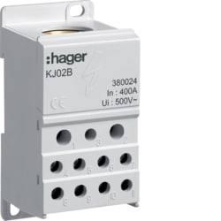 Hager - Verdeelblok 400A - KJ02B-E⚡shock