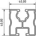 Huismerk - Montageprofiel 5.7 m, type 40x40, (prijs/stuk) Zwart Geanodiseerd - PROF-5700ZW-E⚡shock