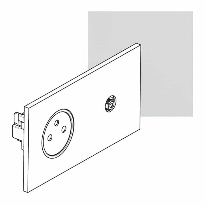 Legrand - ART Stopcontact 2P+A + TV épure Satijn wit - AR67939-E⚡shock