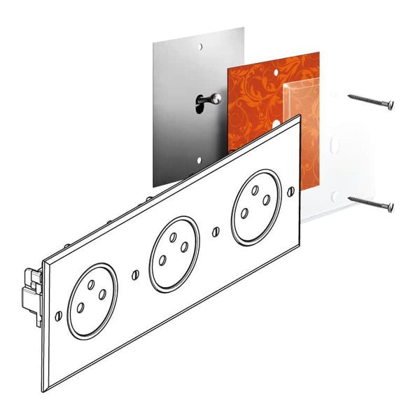 Legrand - ART Stopcontact 3x2P+A vlak 16A - mémoire Kristal - AR67033-E⚡shock