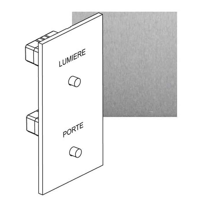 Legrand - ART verl. drkp Porte+Lumière épure Geborsteld staal - AR67493-E⚡shock