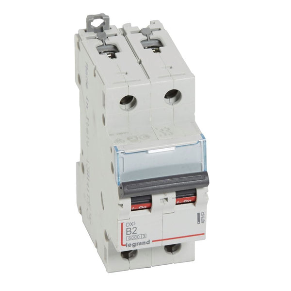 legrand - Autom. DX³ 6000A/10kA 2P B02 230/400V - 2 modules - 407503-E⚡shock