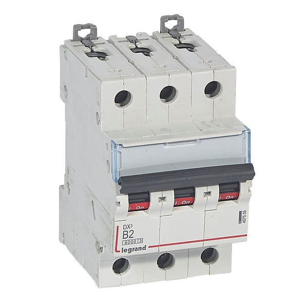 legrand - Autom. DX³ 6000A/10kA 3P B02 400V - 3 modules - 407555-E⚡shock