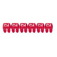 legrand - CAB 3 merkteken - cijfer 2 rood - doorsnede 1,5/2,5mm² - 38222-E⚡shock