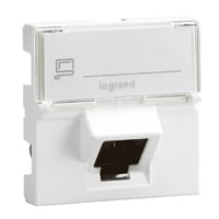 Legrand - Mosaic RJ 45 Cat 6 UTP -45° LCS² - wit - 076503-E⚡shock