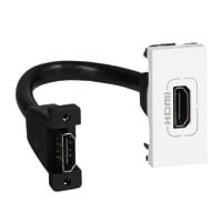 Legrand - Mosaic stopcontact hdmi type a + 15CM snoer 1 module wit - 078778-E⚡shock