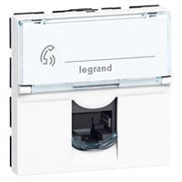 Legrand - Mosaic stopcontact RJ45 CAT6 ftp 2 modules wit - 076565-E⚡shock