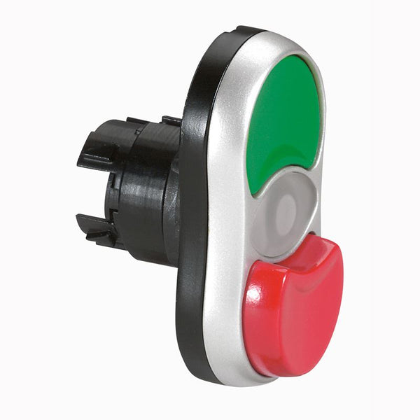 legrand - Osmoz dubbele kop verz./verh. groen/rood - verlicht - 24073-E⚡shock