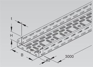 NIEDAX - INEENSCHUIFBARE KABELGOOT, L=3M, D=0,75MM, SENDZ. - RLV60150-E⚡shock