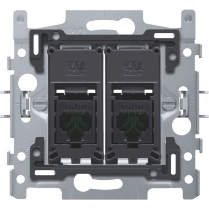 Niko - Inbouwr 2Xrj45 Utp Cat5E - 170-65152-E⚡shock