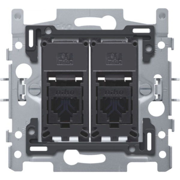 Niko - Inbouwr.2Xrj45 Utp Cat6 - 170-65162-E⚡shock