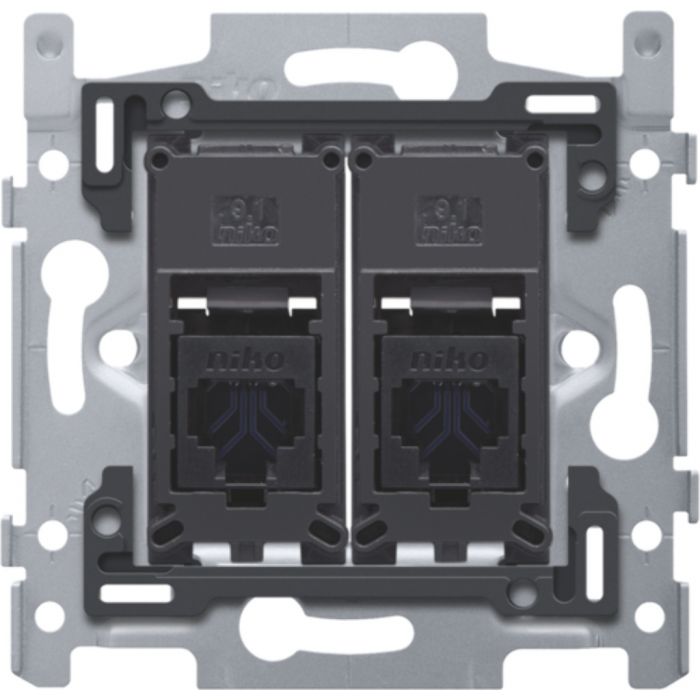 Niko - Inbouwr.2Xrj45 Utp Cat6 - 170-65262-E⚡shock