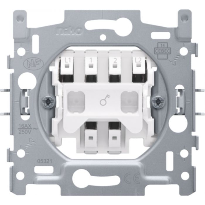 Niko - Sokkel Schakelaar 2P-16A.Inst - 170-01305-E⚡shock