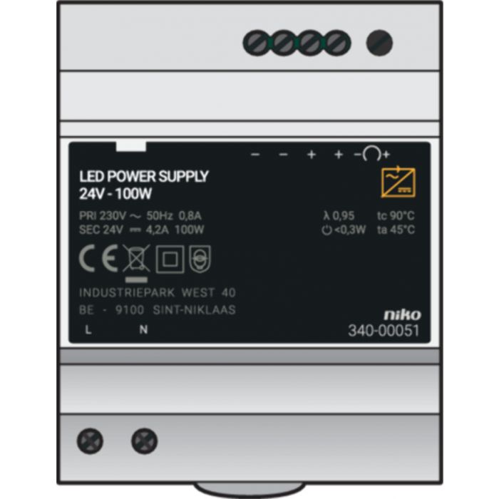 Niko - Voeding 24Vdc-100W Din - 340-00051-E⚡shock