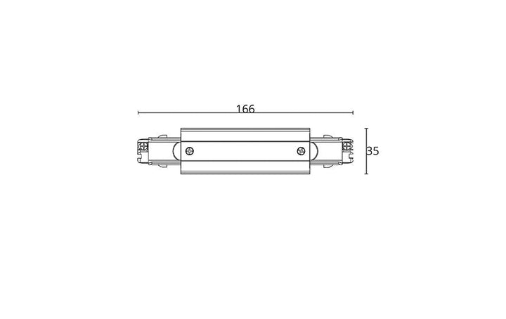 SG LIGHTING - ShopLine Rail 3 Fasen recht koppelstuk wit - 312436-E⚡shock