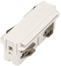 SLV LIGHTING - HV 3 Circuit Track - Eutrac Longitudinal Connector Elektrisch - Wit - 1001516-E⚡shock