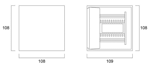 sylvania - Start eco Surface Wall ADJ IP54 2X150lm 830 Zwart - 47910-E⚡shock