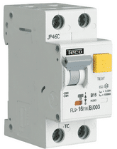 TECO - Differentieelautomaat 1P+N 10A 10mA 10kA Courbe C - FL9101NC001A-E⚡shock