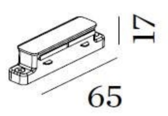 Wever & Ducré - 1-Fase Track Connector Recht Wit - 90014022-E⚡shock