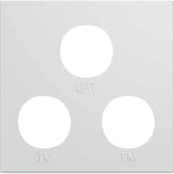 Hager - Centraalplaat voor TV+FM+SAT-stopcontact gallery 2M polarwit - WXD256B-E⚡shock