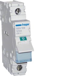 Hager - Modulaire schakelaar 1 polig 125A - SBN199-E⚡shock