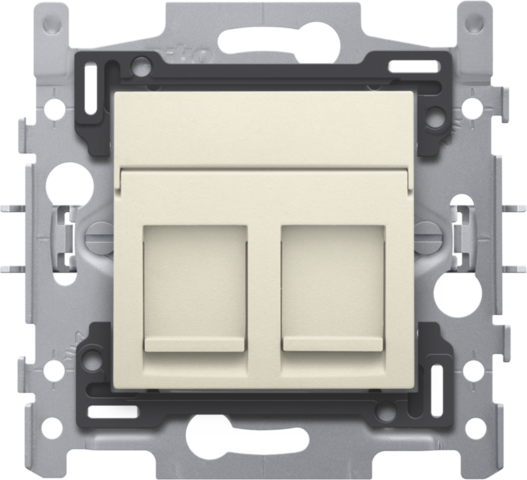 Niko - 2X Rj45 Stp Cat6A, Cream - 100-65178-E⚡shock